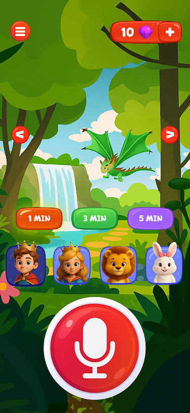 TaleLand App Screenshot - Story Selection
